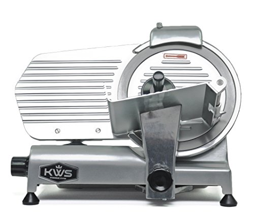 KWS MS-10NS Premium Commercial 320w Electric Meat Slicer 10-Inch Stainless Steel Blade Deli Meat Frozen Meat Cheese Food Slicer Low Noise Commercial and Home Use  ETL NSF FDA Certified 