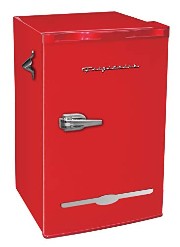 Frigidaire Retro Bar Fridge Refrigerator with Side Bottle Opener 32 cu ft Red