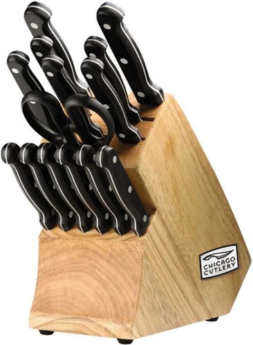 Chicago Cutlery Essentials Stainless Steel Knife  Block Set 15 Piece