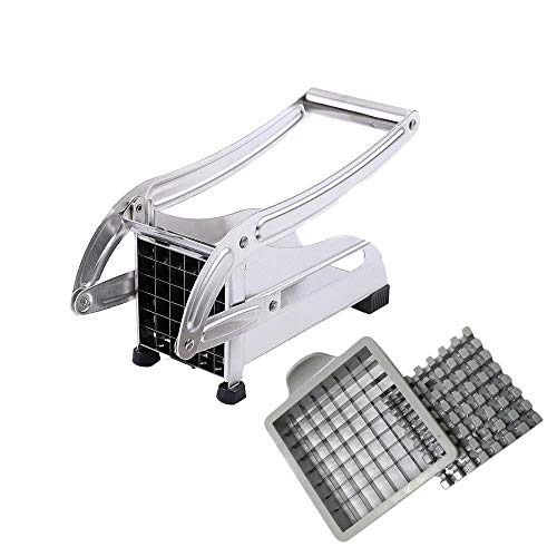  Euone  Potato Dicer ClearanceSales Stainless Steel French Fry Cutter Potato Vegetable Slicer Chopper Dicer 2 Blades