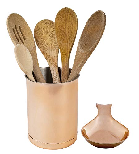 Mule - Copper Plated Spoon Rest and Kitchen Utensil Holder - Elegantly Designed for Your Kitchen