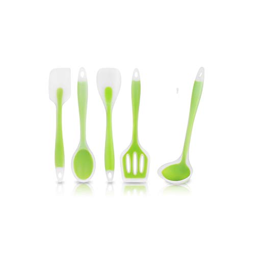 5PcsSet Silicone Cooking Set Kitchen Utensil Spoon Mixing Heat Resistant Kitchen Tools