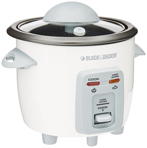 Black Decker RC3203 3-Cup Rice Cooker White