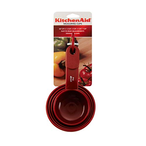 KitchenAid Plastic Measuring Cups Set of 4 Red