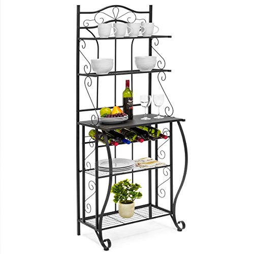 Best Choice Products Multiuse 5-Tier Metal Kitchen Bakers Rack Cappuccino