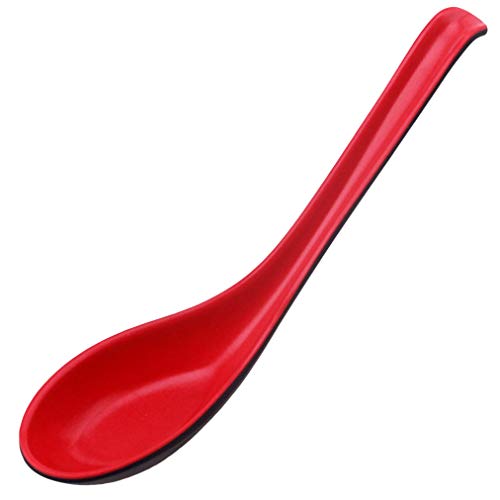 Sevenfly Asian RedBlack Soup Spoons Set Of 2Red  black
