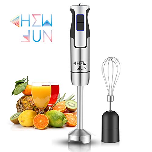CHEW FUN Multipurpose Immersion Hand Blender Poweful 500 Watt9-SpeedHigh Power Low Noise2-in-1 includes Detachable Chopper and Egg Whisk with lifetime warranty guaranteed