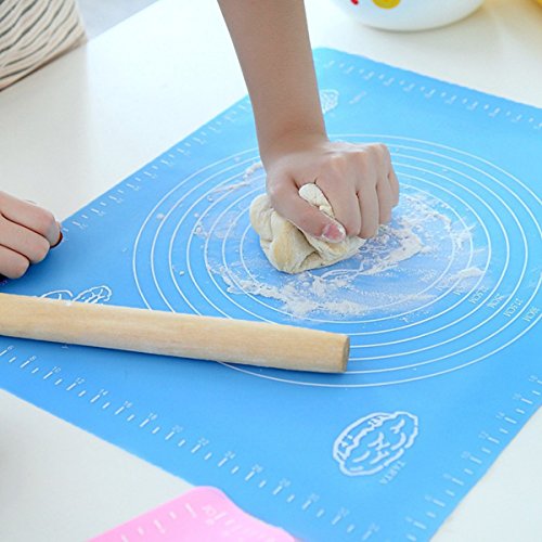 Silicone Baking Mat for Pastry Rolling with Measurements Liner Heat Resistance Table Placemat Pad Pastry Board Reusable Non-Stick Silicone Baking Mat for Housewife Cooking Enthusiasts