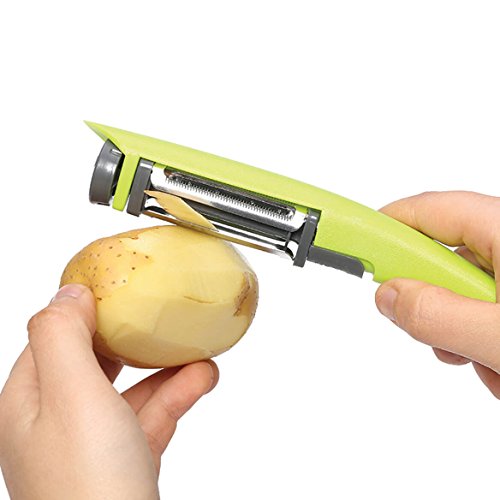 Tri-Blade Handheld Rotary Peeler Grater Slicer Kitchen Tool