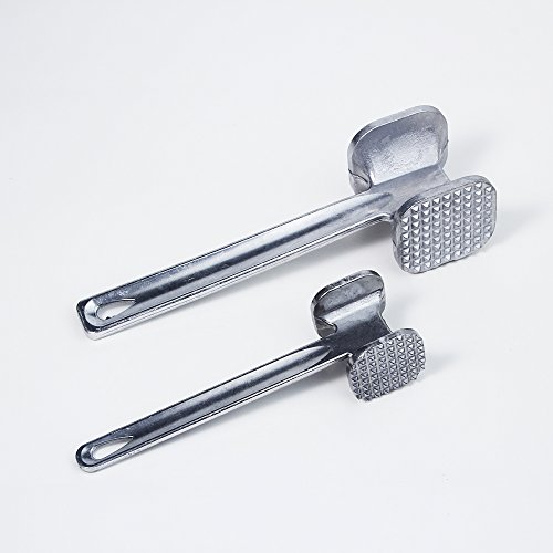 Large Small Size Stainless Steel Aluminium Double Side Beaf Steak Mallet Meat Tenderizer Hammer 2pcs in total