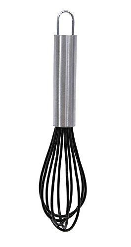 Tablecraft Mini Silicone Whisk with Stainless Steel Handle HMIN1 Silver