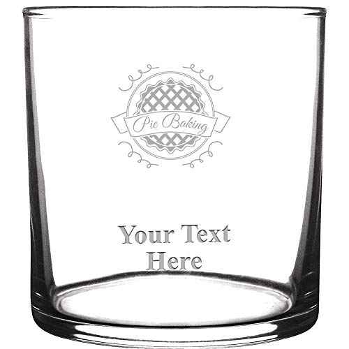 Personalized Drink Glasses Pie Baking Engraved Cocktail Glass With Custom Text Great Customizable Cooking Gift