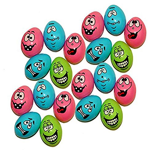 Dazzling Toys 48 Easter Eggs with Funny Faces  Perfect for A Super Egg Hunt  48 Pieces per Pack