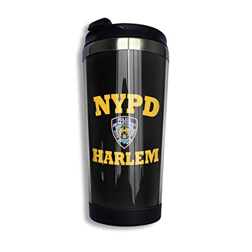 NYPD Stainless Steel Insulated Travel Mug For Coffee Tea Thermos Keeps Drinks Steaming Hot Or Ice Cold Outdoor With Spill-Proof Lid