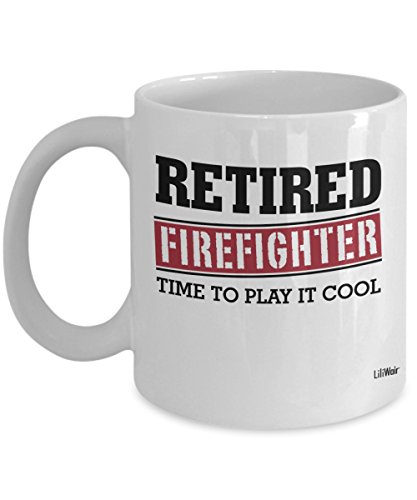 Retired Firefighter Mug Funny Retirement Gag Gifts for Women Men Dad Mom Retirement Coffee Mug Gift Retired Mugs for Coworkers Office Family Unique Novelty Ideas for Her Him
