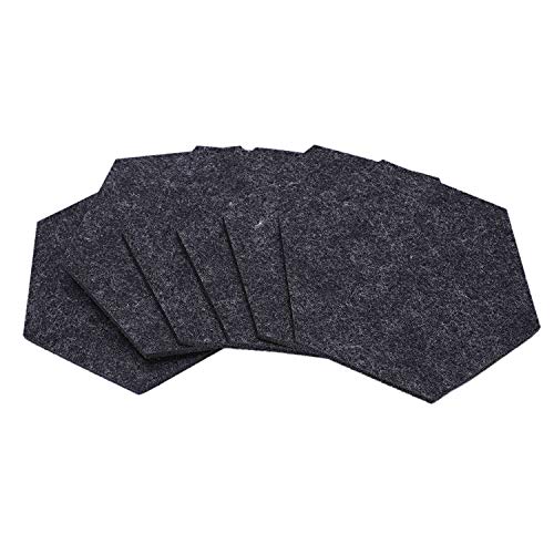 Vaorwne Visual Press Pack Of 6 Felt Fabric Hexagon Cup Mat Drink Coasters Beer Coffee Placemat Gift Table Decorations Tableware