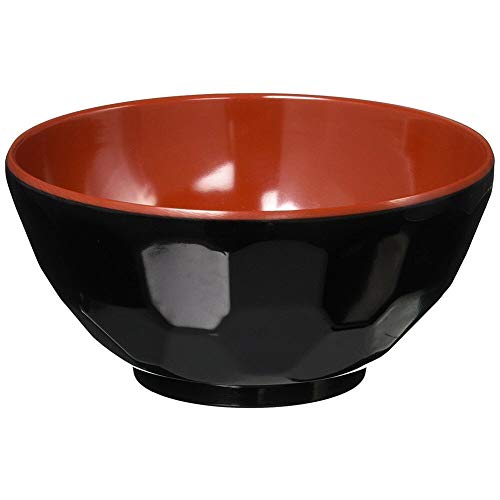 KM Mart Bowl Soup Melamine Bowls Plastic Rice Bowl Noodle Casserole Bowl 120 degrees Fahrenheit Environmentally Friendly Tableware Kitchen Tools Black Red 121cm