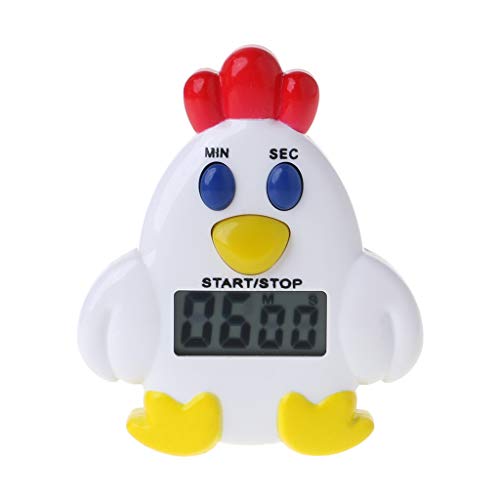 Cute Cartoon Chicken Electronic LCD Digital Countdown Kitchen Timer Cooking Baking Helper 100 Minutes Reminder