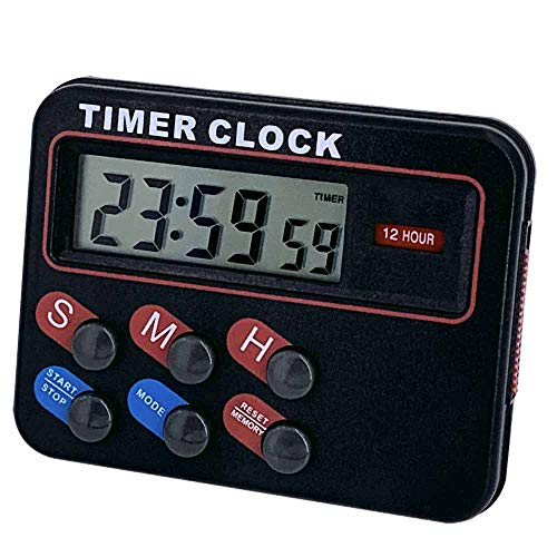 Ultrastar Digital Timer for Kitchen Cooking Magnetic Countdown Stopwatch Coffee Shop Restaurant Black