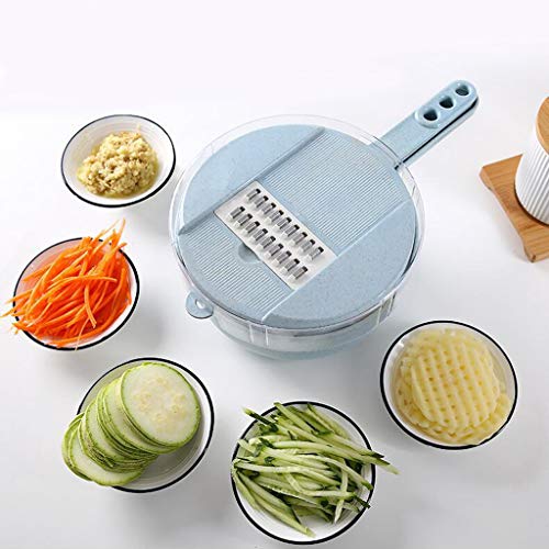 Vegetable Slicer - 8 in 1 Vegetable Spiralizer Cutter and Shredder - Kitchen Multipurpose Grater with Guard and Egg White Separator - Low Carb Meals Veggie&Food Dicer