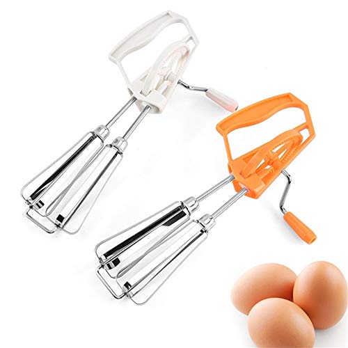 Culinary International Dual-use Plastic Whisk Kitchen Baking Tool Rotating Agitator Fondan Size  Orange
