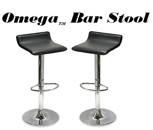 Modern Barstool Set of 2 in Black Finish by Coaster Furniture