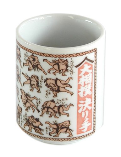 Japanese cup Chinaware YUNOMI Sumo technique name written by KANJIＰＩＣＴUＥＲ