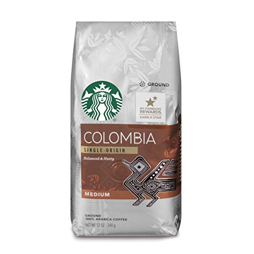 Starbucks Colombia Medium Roast Ground Coffee 12-Ounce BagPack of 6