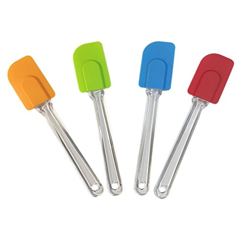 Popilion Colorful Clear Cooking Baking Heat Resistant Silicone SpatulaBaking Utensils Set