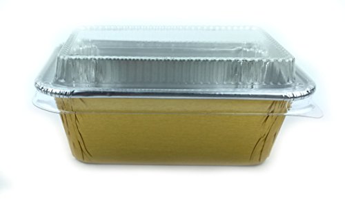 Disposable Foil 4 Gold Mini Loaf Pans Mini Bread Pans Small Pans For Baking With Lids For Baking Pans 20 Sets