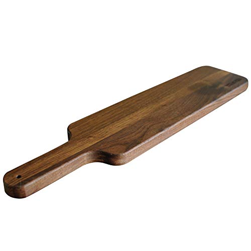 Made in USA Wood Cutting Board by Virginia Boys Kitchens  made from Sustainable American Hardwood Walnut (Walnut 4x20 w Long Handle)