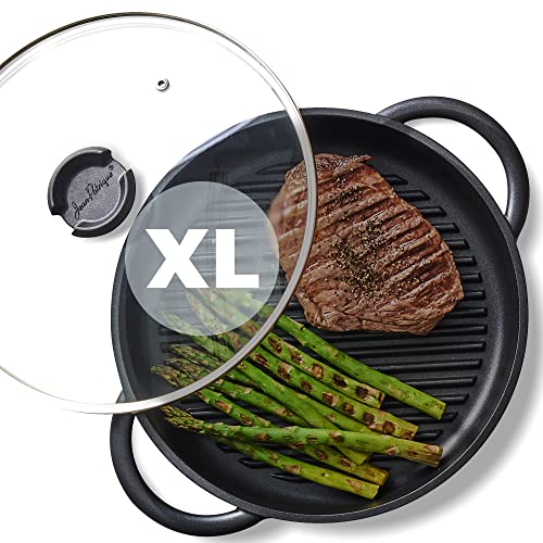 The Whatever Pan XL with Glass Lid  Griddle Pan for Stove Top  large size  Non stick Induction stove griddle 118 by Jean Patrique