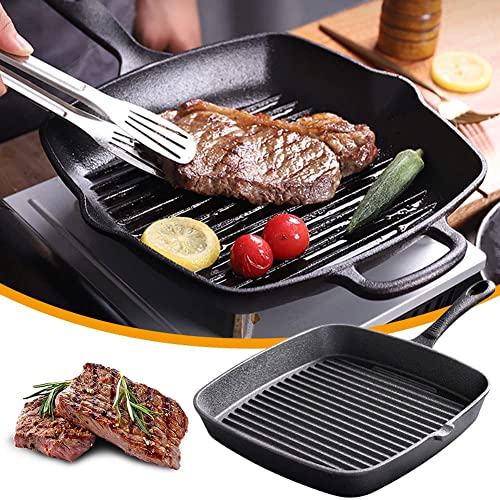 Frying Pans NonStick Steak Frying Pans Cookware Skillet 9 inch Grill Pan Cast Griddle Iron Suitable for Various Oven Grill Pan Non Stick(1)