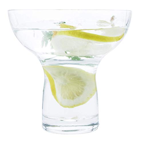 Margarita Glasses Stemless XL Large Thick Solid Clear Glass 16 Ounces (4)