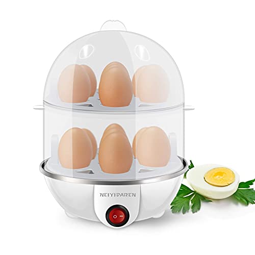 Electric Egg Cooker Boiler Rapid 14 Egg Capacity Hard Boiled Egg Poacher with AutoShut off Egg Steamer for Hard Boiled Scrambled Omelets Poached Eggs Steamed Vegetables  More