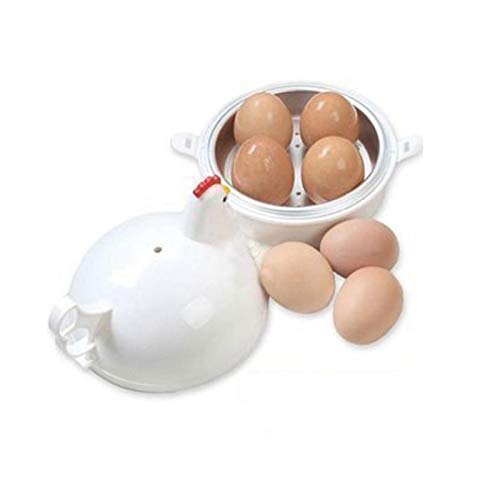 Microwave Egg Boiler 4 Eggs Boiler Cooker Microwave Egg Steamer Cooker Boiler Steamer Gadgets Cook Soft and Hard Boiled Egg Poacher Boiler Cooker
