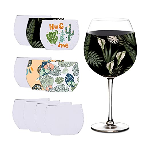 20 Pcs Sublimation Blanks Wine Glass Sleeve KKUYT Neoprene Insulated Wine Glasses Cover Personalized Wine Glasses Drink Holder Sublimation Ornaments Supplies (45inch x 33 inch)