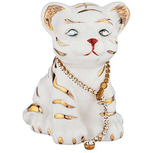 28 Inch Feng Shui White Tiger  Chinese Zodiac Year of The Tiger New Year  Hand Crafted and Decorated Fine Chinese Porcelain Figurine 1011159