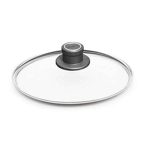 Woll Tempered Glass with Stainless Steel Rim and Vented Knob Round Lid 8Inch Diameter 8 Clear
