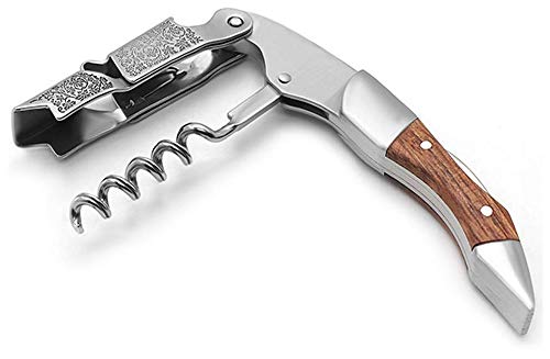 AEDILYS Premium Waiters Corkscrew 3 in 1 Stainless Steel Beer and Wine Rosewood Pull Tap Handle Bottle Opener and Serrated Foil Cutter 1 PCS Luxury style  8