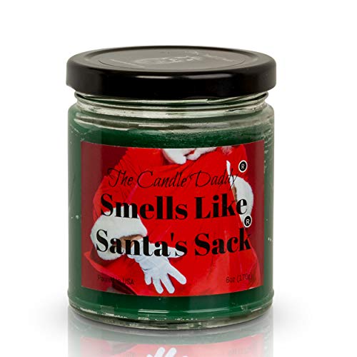 Smells Like Santas Sack Holiday Candle  Brown Sugar Fig Scented Candle  Funny Holiday Candle for Christmas New Years  Long Burn Time Holiday Fragrance Hand Poured in USA  6oz
