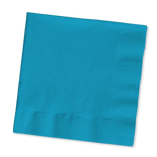 Creative Converting Touch of Color 2Ply 50 Count Paper Beverage Napkins Turquoise