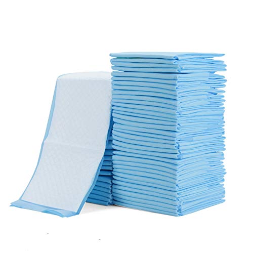 Rocinha 100 Pack Disposable Changing Pads Baby Disposable Underpads Waterproof Diaper Changing Pad Breathable Underpads Bed Table Protector Mat 17 Inches x 13 Inches