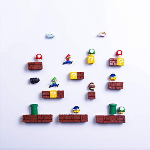 39 PCs 3D Super Mario Fridge Magnets Christmas Magnets Whiteboard Magnets 39 Full Combo Resin Cute  Fun Refrigerator Magnets Perfect for Ornaments Decoration collectionism