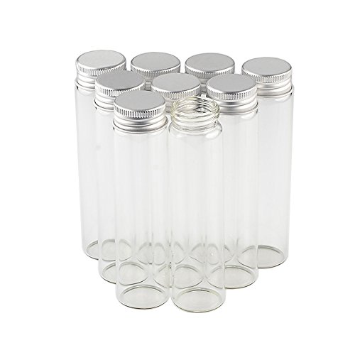 60ml Empty Seal Jars Glass Bottle with Aluminium Silver Color Screw Cap Sealed Liquid Food Gift Container 12units (12 60MLLUCap)