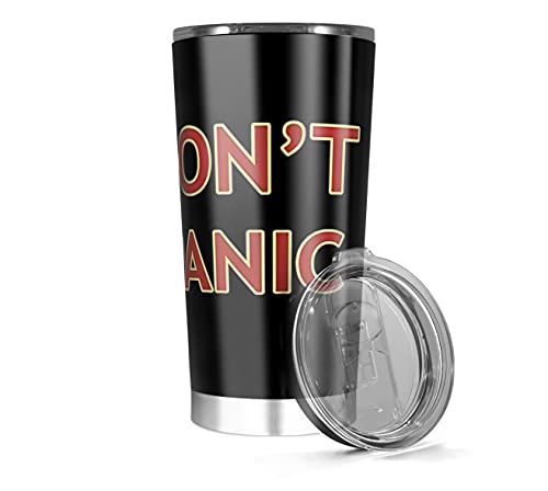 Stainless Steel Insulated Tumbler 20oz 30oz Dont Tea Panic Hot  Wine Hitchhikers Coffee Guide Iced To Cold The Galaxy Cup Mug Suit For Home Office Travel