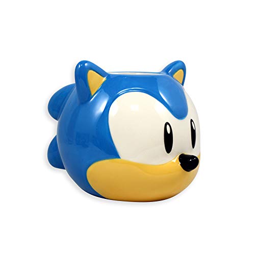 Sonic The Hedgehog Sculpted Sonic Face Ceramic Coffee Mug Set of 1 20oz