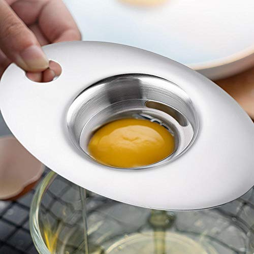 NMSLA Stainless Steel Egg Separator Egg Yolk Separator Egg White Filter Kitchen Tools Food Testing Standards Rust Resistance And Durability decent